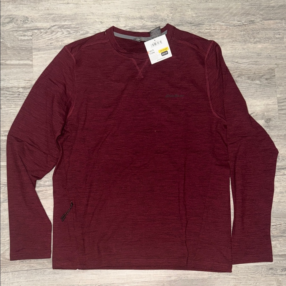 Eddie Bauer Men's Maroon Long Sleeve Shirt